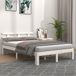 Maison Exclusive - Lit en bois massif, blanc, 140x190 cm