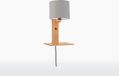 GOOD&MOJO Lampe murale Andes - Bambou/Gris clair - 19x24x36cm - Intérieur Scandinave, Bohème