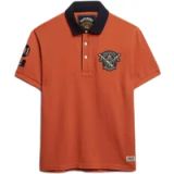 Superdry Vintage Pique Rugby Korte Mouw Poloshirt Oranje M Man