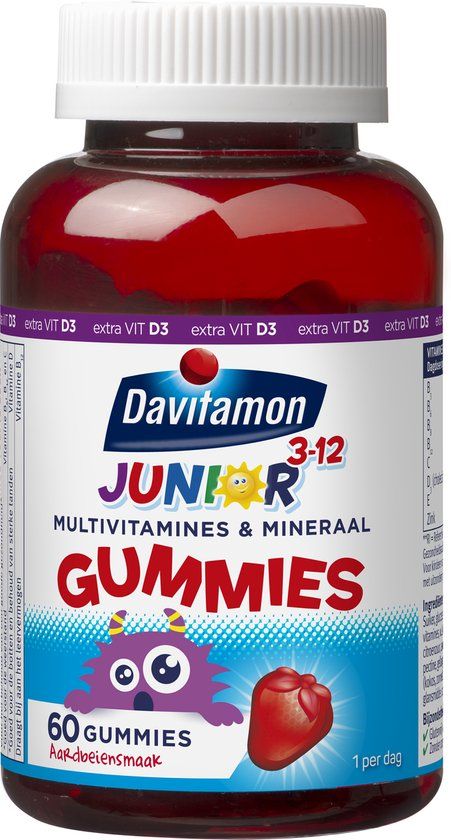 Davitamon Junior 3+ Gummies - Multivitamine voor Kinderen - 60 stuks