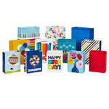 Hallmark Geschenkzakjes in verschillende maten (Pack van 12-5 Medium 8", 4 Grote 11", 3 Extra Grote 14") voor Verjaardagen, Moederdag, Afstuderen, Babyborrels