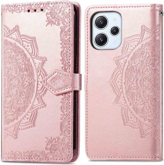 iMoshion Hoesje Xiaomi Redmi 12 - Book Case - Rosé Goud - Met Pasjeshouder