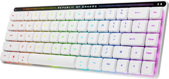 ASUS ROG Falchion RX Low Profile Toetsenbord Gamen USB + RF Wireless + Bluetooth Wit