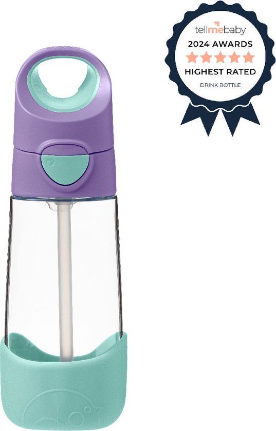 b.box Tritan-Drinkfles en Waterfles - Eenvoudig vast te Houden Fles met Lekvrij Deksel - Cool Modern Kindvriendelijk Ontwerp - Drinkbekers - Volgt de Drinkbeker op - 450 ml