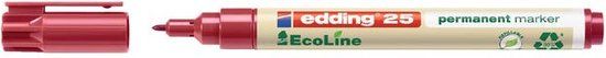 edding Viltstift 25 eco rond 1mm rood | 10 stuks