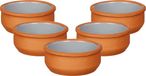 La Dehesa Tapas/creme brulee serveer schaaltjes - 18x - mini - terracotta/grijs - 8 x 4 cm