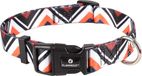 Flamingo Stian Halsband Honden M Wit/zwart/oranje