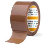 m-office Cinta Adhesiva Marrón de Embalar, Rollo de Cinta para Embalaje de Cajas, Envíos, Mudanzas y Manualidades, Precinto Seguro y Resistente, Cinta Adhesiva (1 und, 36mmx120m)