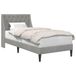 vidaXL Bedframe met hoofdeinde, lichtgrijs, 100 x 200 cm, fluweel