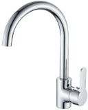 Artic Atlantische Robinet de lavabo avec bec haut et un levier argent