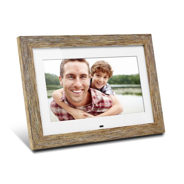 Aluratek ADPFD10F - Digitale fotolijst - 10 inch - Wit, Eiken