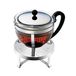 Chambord Bodum Chambord Set: Theepot met Plastic Filter, 1,3 L, met Rechaud
