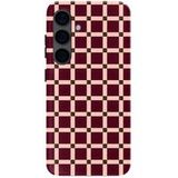 Selencia Vivid Backcover pour le Samsung Galaxy S24 - Check This Burgundy