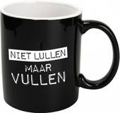 Paper dreams Mok - black en white - Niet lullen maar vullen - Koffie - Thee