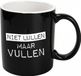 Paper dreams Mok - black en white - Niet lullen maar vullen - Koffie - Thee