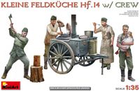 MiniArt Modelbouwpakket Militaire voertuigen - 53011 Kleine Feldküche HF.14 met Bemanning - WWII Duitse Mobiele Veldkeuken Plastic - 1:35 - Modelbouw