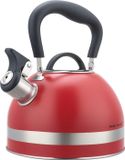 Kinghoff 1853 - Fluitketel met fluit - 1.8 liter - RVS - Rood