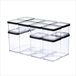Rotho Loft Set voorraadbussen 12-delig, kunststof, transparant/zwart, 1x 2,1 l
