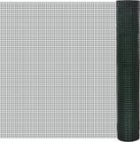 vidaXL Kippengaas 10x1 m gegalvaniseerd staal met PVC-coating groen