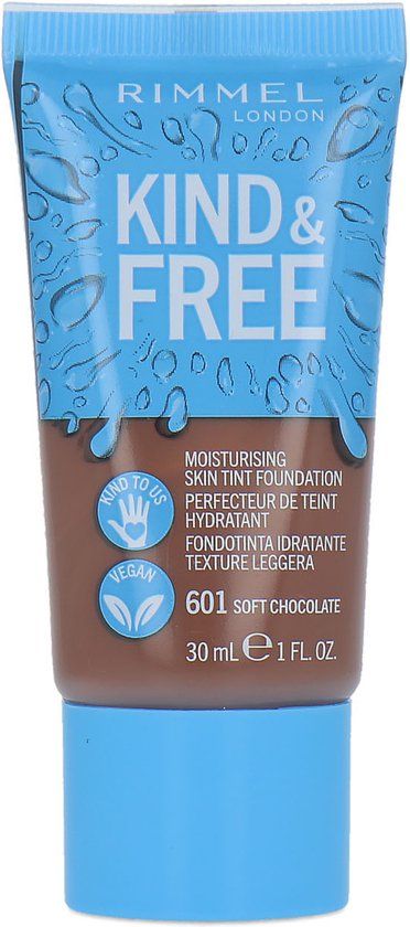 Rimmel London KIND & FREE Vegan Foundation - 601 Soft Chocolate - 30ml