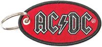 Rock Off AC/DC - Oval Logo Sleutelhanger - Rood