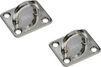 Dulimex B.V. Mastoog muurplaat - 8 stuks - RVS - 3,5 x 4,0 cm