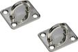 Dulimex B.V. Mastoog muurplaat - 8 stuks - RVS - 3,5 x 4,0 cm