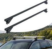 Relaxdays Dakdragers - set van 2 - 124 cm - zwart