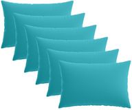 vidaXL Kussensloop 6 pcs HEERLEN Turquoise 50 x 70 cm Polyester