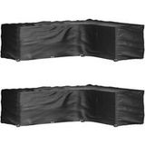 VidaXL Tuinmeubelhoezen l-vormig 2 st 18 oogjes 285x220x80 cm