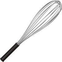 EMGA Klopper - roestvrij staal, 8 draden, met ABS antislip handgrepen 450 mm - Zwart