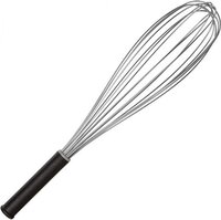 EMGA Klopper - roestvrij staal, 8 draden, met ABS antislip handgrepen 450 mm - Zwart