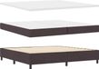 Maison Exclusive - Lit boxspring avec matelas, brun foncé, 200 x 200 cm, rembourré