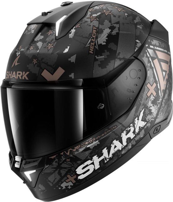 Shark SKWAL i3 Hellcat Mat Zwart Chrom Antraciet KUA Integraalhelm Maat XS