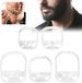 Shenzhen Haorui Industrial Technology Co., Ltd. Goatee Outliner Kit Accessoires pour la taille de la barbe Outil Modèle de barbe pour épilateurs et accessoires - Pour hommes - 5 pièces [Transparent]