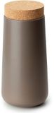 Continenta Pot de stockage en céramique avec couvercle en liège, Taupe mat, Ø 12,5 x 26 cm
