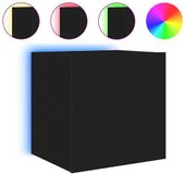 vidaXL Tv-wandmeubel met LED-verlichting 40,5x35x40 cm zwart