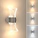 Comely LED Binnenwandlamp, 12W 1350LM Moderne Chromen Wandlamp, Dimbare Kleurtemperatuur, Binnenwandlamp voor Woonkamer Slaapkamer Trap Hal, 3000K/4500K/6500K