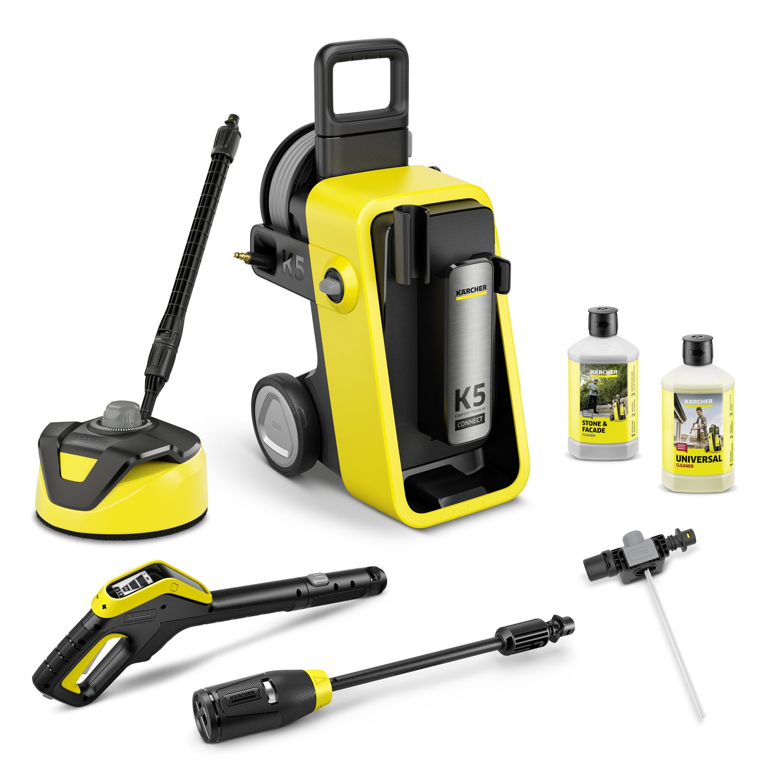Kärcher K 5 Comfort Premium Connect Home Hogedrukreiniger - 145 bar - 500 l/u - 40 m2/u - Slanghaspel - Geel