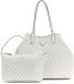 GUESS G Wave II Travel 2 In 1 Trolley Tote Stone Logo crème
