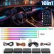 StarTech RGB-automatische verlichting 10-in-1 LED-omgevingsverlichtingsset, 12V - RGB - LED-strips voor voetruimte en deuren - Sequentieel lichteffect - Deurwaarschuwingsfunctie