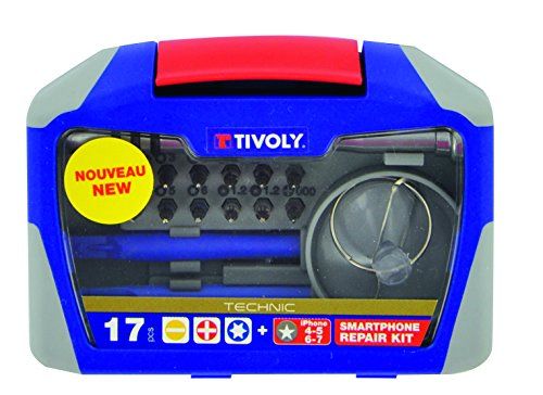 TIVOLY 11501570043 Smartphone Opening/Reparatie Set - 17-Delig - Grijs