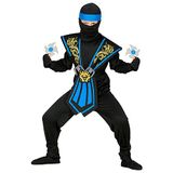 Widmann Ninja pak kinderen Kombat blauw