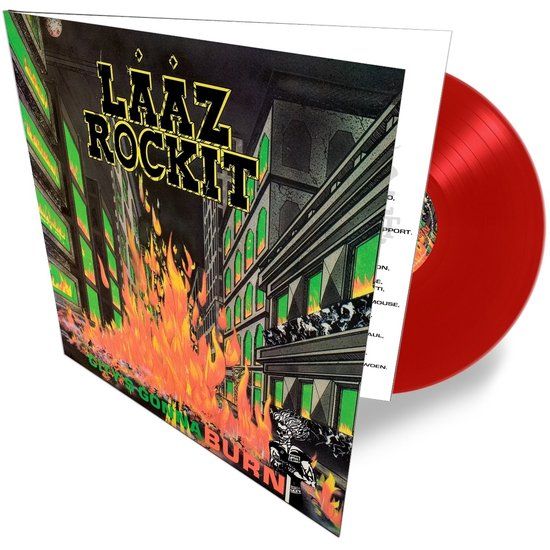 Laaz Rockit City's Gonna Burn LP - Red Metallic Vinyl