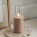 Unique Candles Unique LED Bougie pilier D 7,5 x 12,5 cm Rose