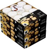 Spaas XL Theelichtjes in Transparante Cup - 72 Stuks - Wit - 10 Branduren