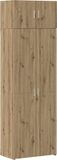 vidaXL Opbergkast Artisan Eikenhout 70 x 42,5 x 225 cm