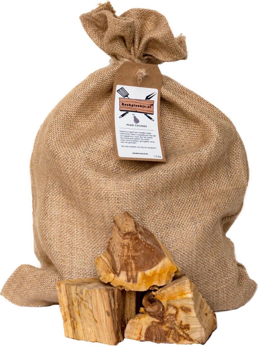 Rookplankje.nl Peren Chunks 1,5kg | Rookhout
