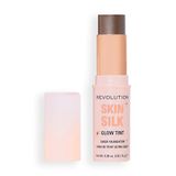 Revolution Skin Silk Glow Tint Transparante Foundationstick – Voor een Stralende Huid, Verdoezelt Oneffenheden & Verzacht Fijne Lijntjes, Kleur Deep Neutral, 8g
