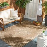 Safavieh Medallion BHS180 tapijt voor binnen en buiten, rechthoekig, 91 x 152 cm, crèmekleurig / beige